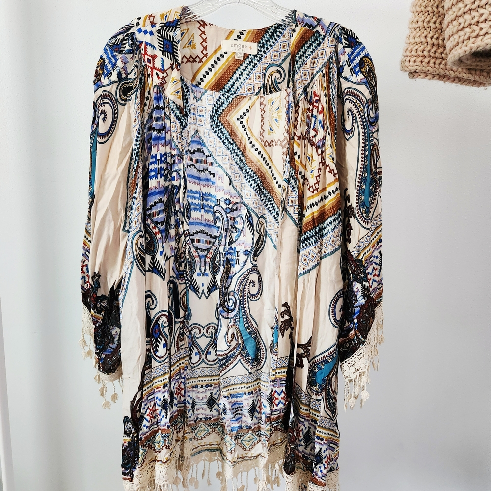 Umgee Multicolor Bohemian Cardigan - Picture 5 of 6